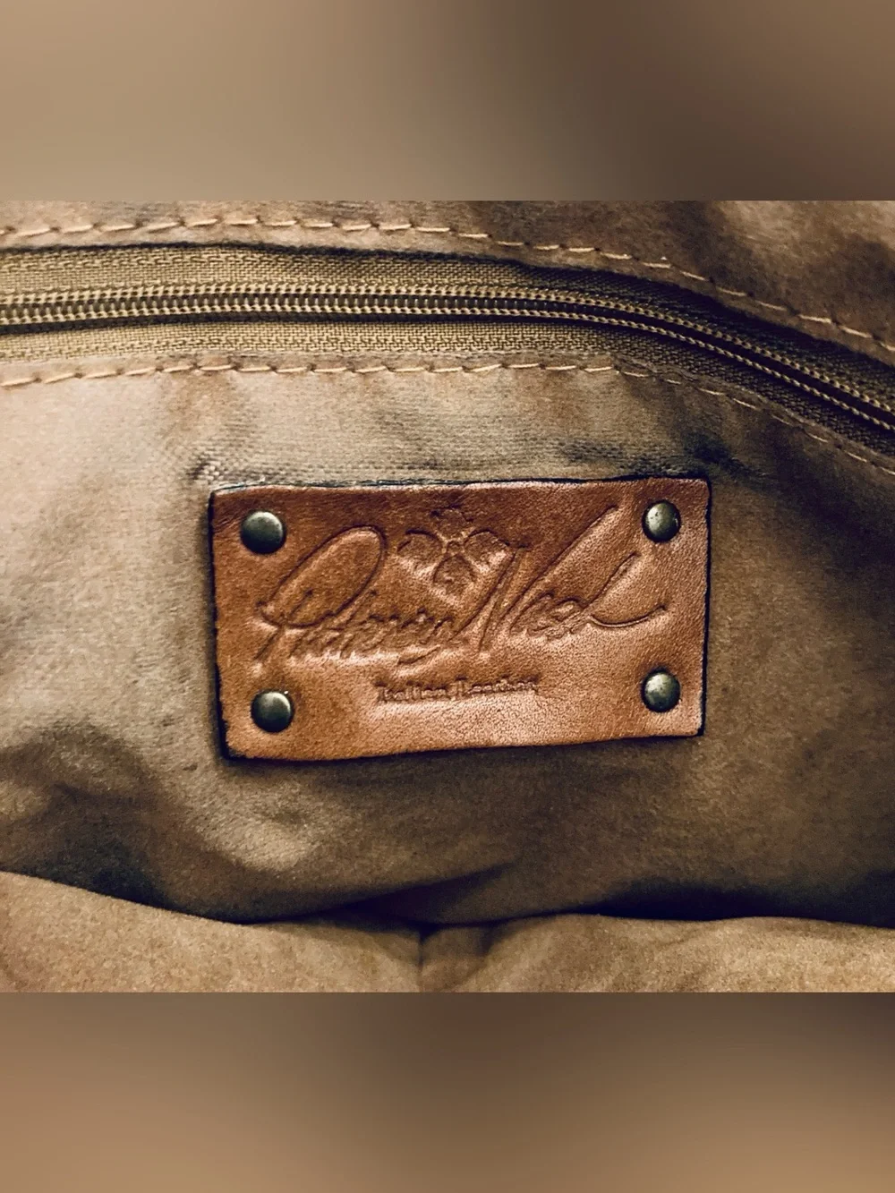 Patricia Nash Paris Large Satchel in Brown Leather